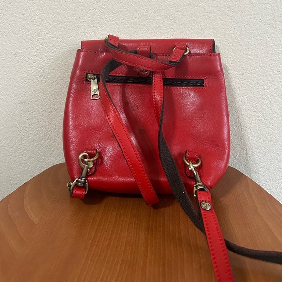 Patricia Nash Vatoni Convertible Leather Backpack Red Women's Travel Handbag - Picture 13 of 13